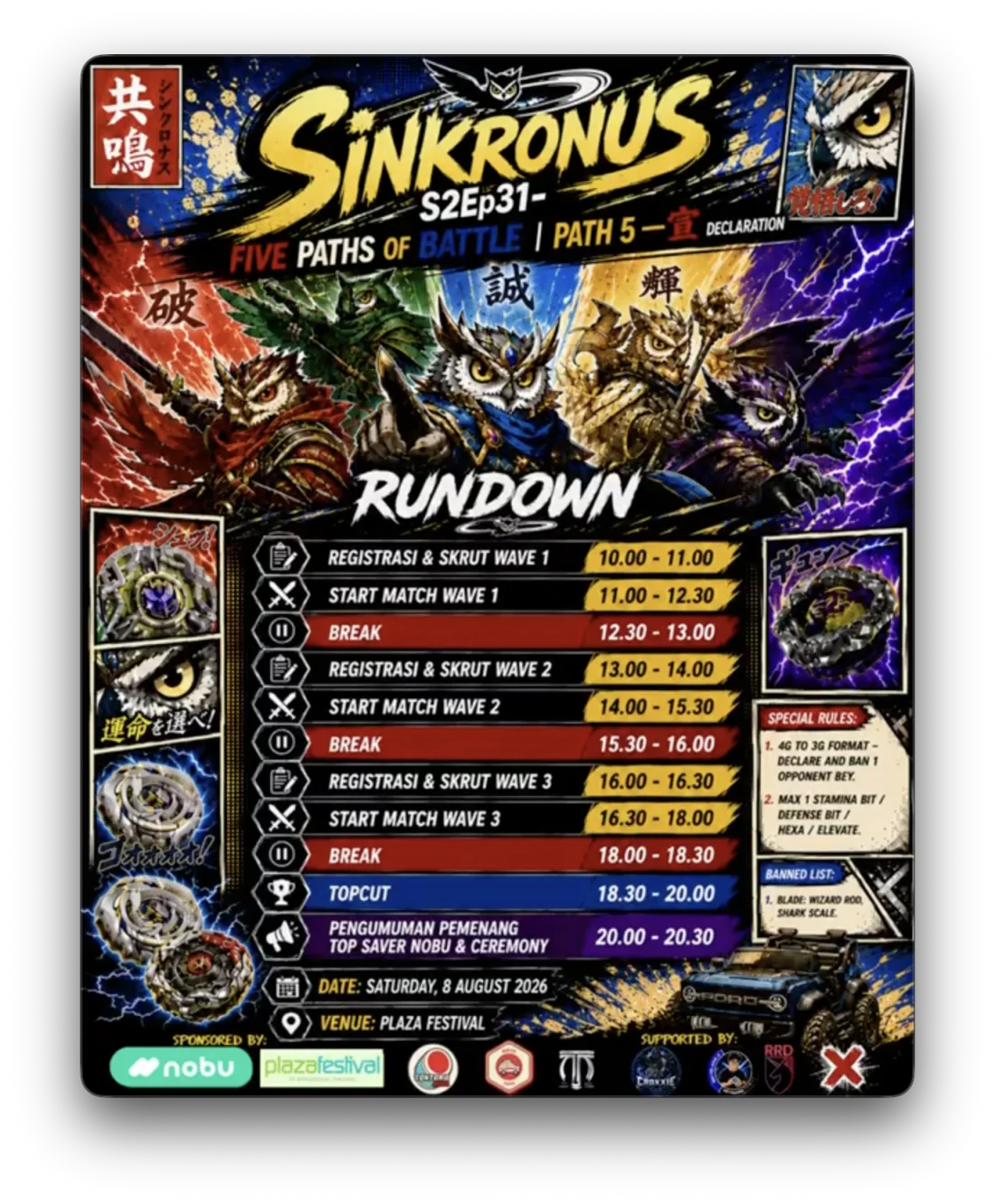 Event rundown